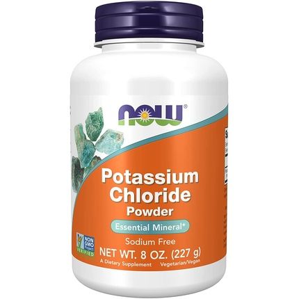 Now Potassium Chloride Powder Essential Mineral 8Oz