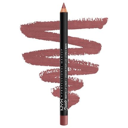 Nyx Suede Matte Lip Liner Smll25 Whipped Caviar/Glitz 0.14 Ounce