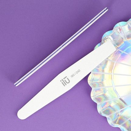 T4B Ilu Professional Double Sided Buffer Nail File Trapeze 180/240 For Natural Acrylic Gel Nails - Image 3
