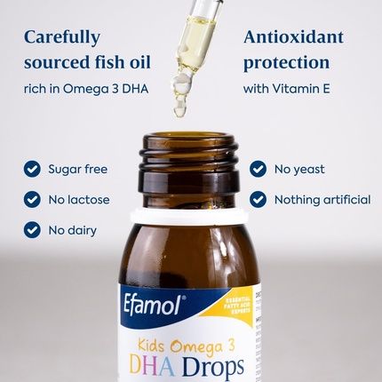 Efamol Kids Omega 3 Dha Drops Brain Support Supplement Sugar Free