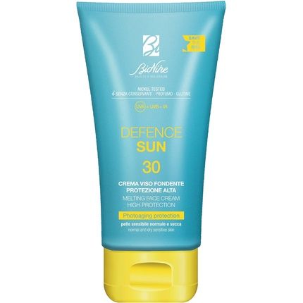 Bionike Defence Sun Face Cream 30+ For Normal And Dry Skin Antioxidant Waterproof And Non-Adhesive Triple Light Protection 50Ml