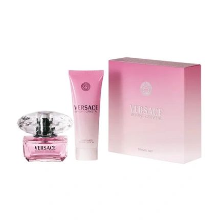 Versace Bright Crystal Eau De Toilette Spray 50Ml Set Includes 50Ml Eau De Toilette And 100Ml Body Lotion