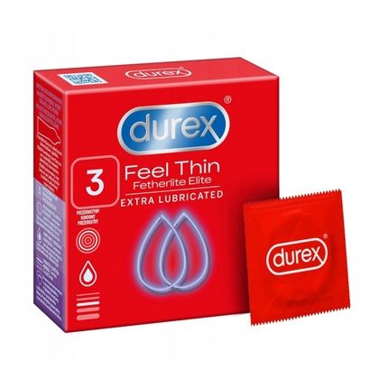 Durex Fetherlite Elite Ultra-Thin Condoms - 3 Pieces