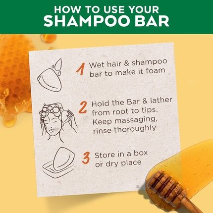 Garnier Ultimate Blends Honey Treasures Strengthening Shampoo Bar For Damaged Hair - Image 3