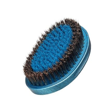 Red Premium Boar Bristles Brush Pocket Wave Brush With Case Bow Wow 360 Wave Brush For Men Medium Hard Curved Brush Blue