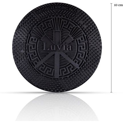 Luvia Silicone Makeup Brush Cleaning Mat With Suction Cup - Professional Makeup Brush Cleaner Black