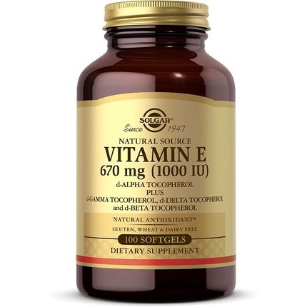 Solgar Natural Source Vitamin E 671Mg Softgels - Supports Immune System And Protects Cells From Oxidative Stress