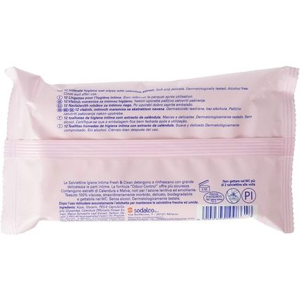 Fresh & Clean Intimate Cleansing Wipes 12 Pieces - Intimate Line