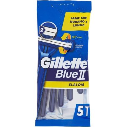 Gillette Blue Ii Slalom Disposable Razor - Pack Of 5