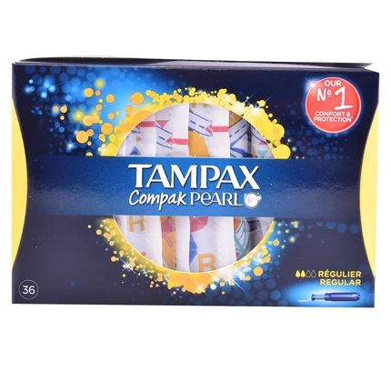 Tampax Pearl Compak Regular Tampons With Applicator 36 Units