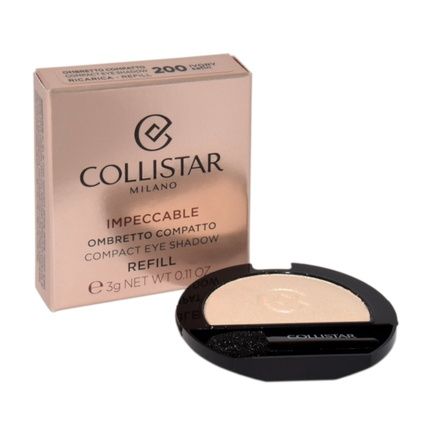 Collistar Impeccable Compact Eye Shadow 200 Ivory Satin Refill Perfect For A Flawless Eye Makeup Look