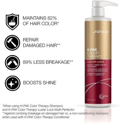 Joico K-Pak Color Therapy Luster Lock Instant Shine And Repair Treatment 500Ml - Image 3