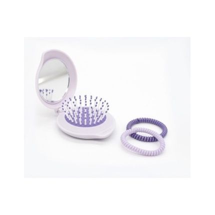 Beter Foldable Brush With Mirror And Hair Ties Reference 03297