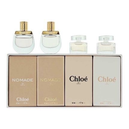 Chloe Perfume Set - Eau De Parfum 5Ml + Nomade Eau De Parfum 5Ml + Nomade Eau De Toilette 5Ml + Rose Tangerine Eau De Toilette 5Ml