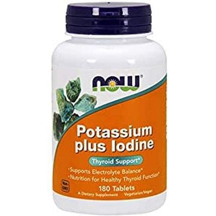 Now Foods Potassium Plus Iodine 180 Tablets 200G