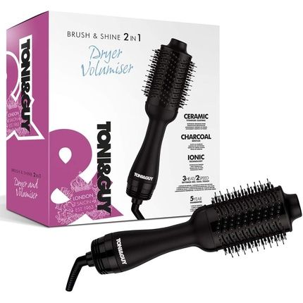 Toni&Guy Brush & Shine 2 In 1 Hair Dryer Volumizer 691G