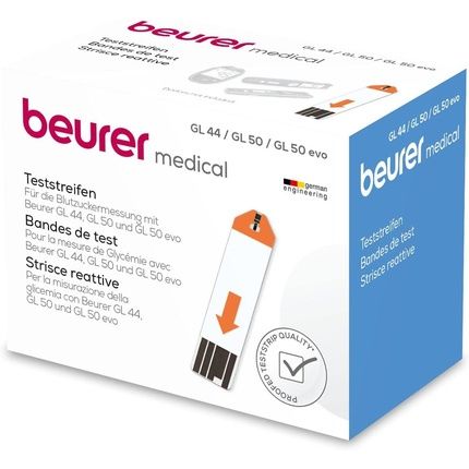 Beurer Gl44/Gl50 Glucose Monitor Test Strips 50 Pieces