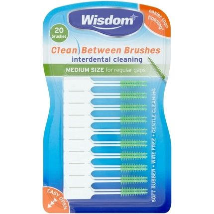 Wisdom Clean Between Green Medium 20 Interdental Brushes