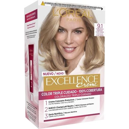 Permanent Dye Excellence L'Oreal Make Up N 9,1 - Image 3