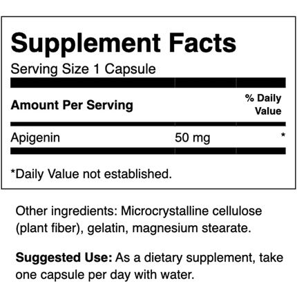 Swanson Apigenin Prostate Health Supplements Nerve Health Glucose Metabolism 50Mg 90 Capsules - Image 3