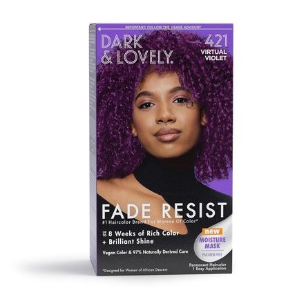 Softsheen Carson Dark And Lovely Fade Resist Rich Conditioning Hair Color 421 Virtual Violet