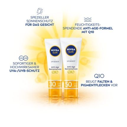 Nivea Face Anti-Aging Sunscreen Q10 With Spf 50 50Ml