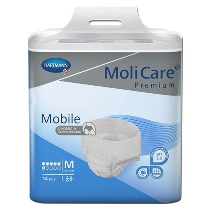 Molicare Premium Mobile Disposable Pants For Incontinence 6 Drops Size M (80-120Cm Hip Circumference) 14 Pieces
