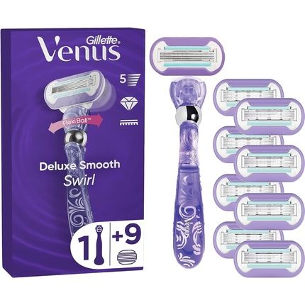 Gillette Venus Deluxe Smooth Swirl Women'S Razor Blade Refills