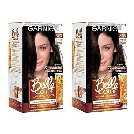 Garnier Belle Color C6062774 Les Chatains Eclat 3.03 Dark Brown Natural Gold