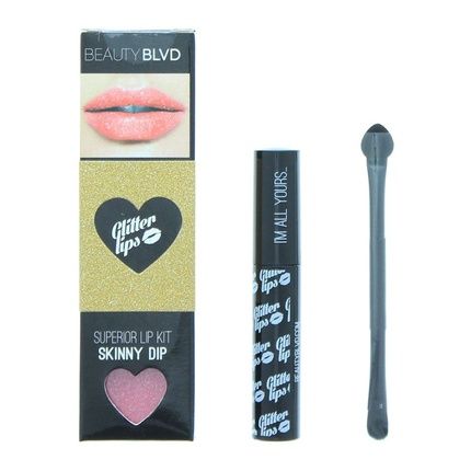 Beauty Blvd Lips Skinny Dip Gift Set Gloss Bond 35Ml Glitter 3G Lip Brush