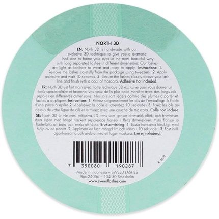 Sweed North 3D Dramatic False Lashes In Black - Add Instant Volume - Lightweight - Image 3