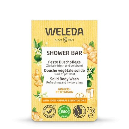 Weleda Ginger Petitgrain Citrus Refreshing Soap Shower Bar 75 G