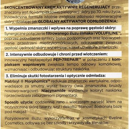 Eveline Cosmetics Royal Snail Activating Regenerating Day/Night Cream 70+ 50Ml - Image 3