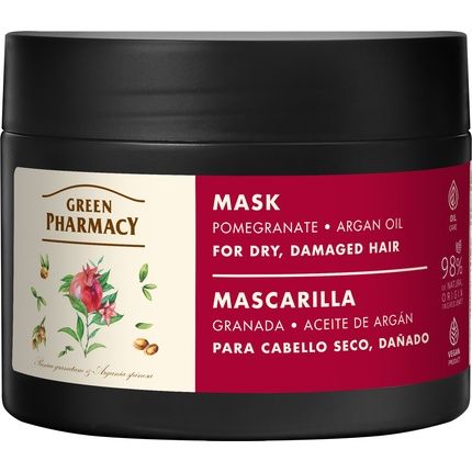 Elfa Pharm Green Pharmacy ماسك الشعر للشعر الجاف والتالف بالرمان وزيت الأرغان 300 مل
