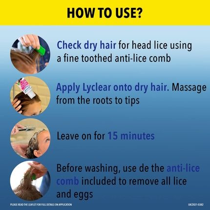 Lyclear Original Lotion Head Lice Treatment With Comb 100Ml - Effective In Just 15 Minutes - Image 3