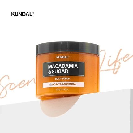 Kundal Macadamia & Sugar Body Scrub With Shea Butter And White Musk 19.4 Oz - Image 3