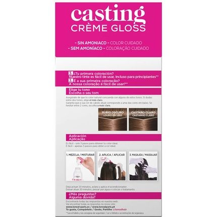 L'Oreal Casting Creme Gloss Hair Color 600G Dark Blonde - Image 3