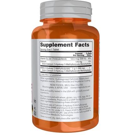 Now Foods Hmb Double Strength 1000Mg 90 Tablets