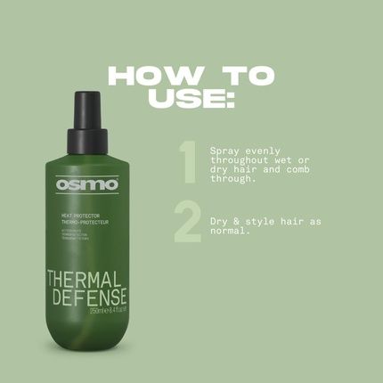 Osmo Thermal Defense Heat Protectant Spray Frizz-Free Results Vegan 250Ml - Image 3