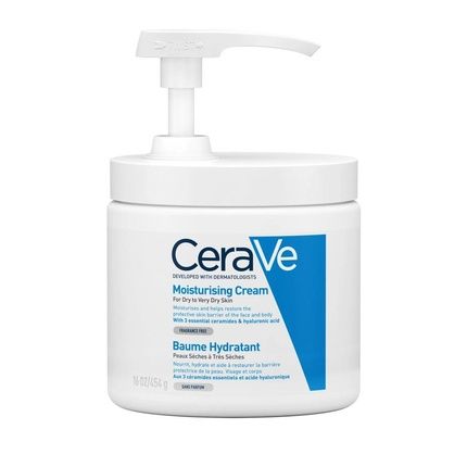 Cerave Moisturizing Cream For Body And Face With Pump Dispenser For Dry Skin
