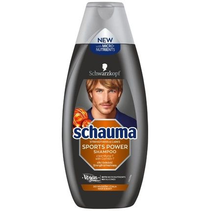 Schauma Sports Power Shampoo Strengthening Shampoo For Hair And Body 400Ml