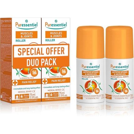Puressentiel Duo Pack Muscles & Joints Roll On 75Ml - Pack Of 2