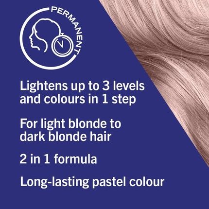 Schwarzkopf Live Lightener + Twist Permanent Purple Hair Dye 2 In 1 Formula Cool Lilac 104 - Image 3