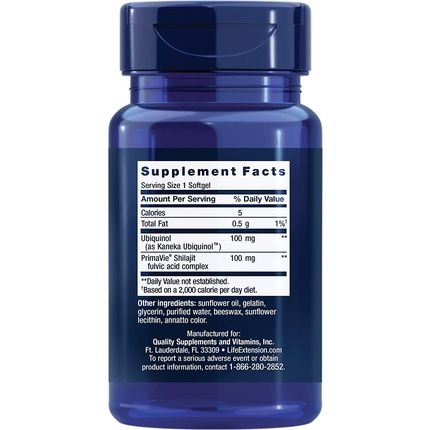 Life Extension Super Ubiquinol Coq10 With Enhanced Mitochondrial Support 100Mg 30 Softgels