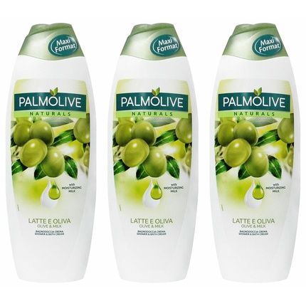 Palmolive Milk & Olive Shower And Bath Cream 650Ml - Pack Of 3