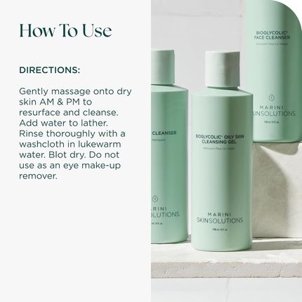 Marini Skinsolutions Bioglycolic Oily Skin Cleansing Gel With Glycolic Acid - Image 3