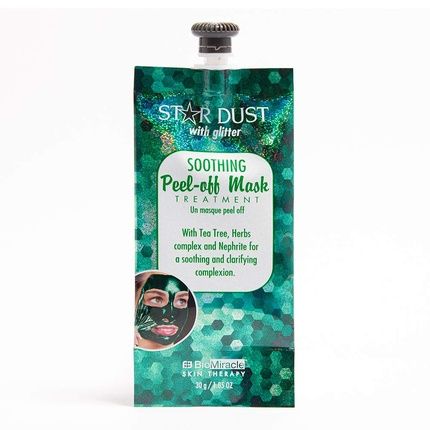 Biomiracle Skin Therapy Star Dust With Glitter Soothing Peel-Off Face Mask Tea Tree 10G