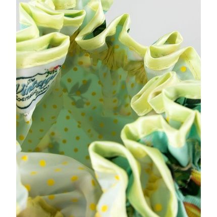 The Vintage Cosmetic Company Lemon Print Shower Cap Lightweight And Waterproof Reusable Cap For Women - Image 3