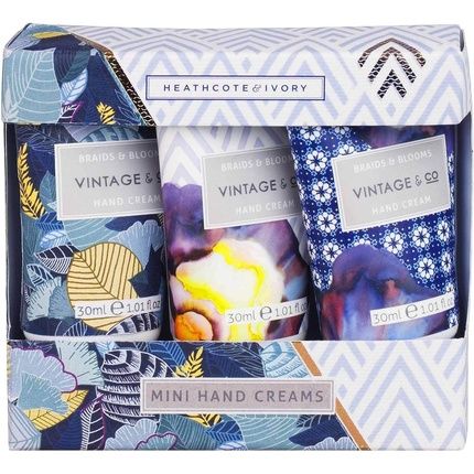 Vintage & Co Beauty Braids & Blooms Hand Cream Trio Gift Set Enriched With Shea Butter Cruelty Free Vegan Friendly Travel Friendly Sizes 3 X 30Ml - Pack Of 3 - Image 3