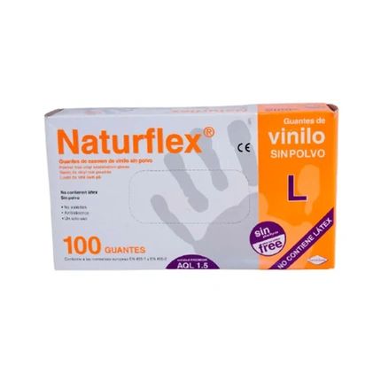 Naturflex Naturflex Vinyl Gloves Size Medium With 100 Count